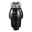 VEVOR Garbage Disposal 1/2 HP Continuous Food Waste Disposer 3450 RPM 3-Bolt