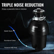 VEVOR Garbage Disposal 1 HP Continuous Food Waste Disposer 3270 RPM EZ Connect