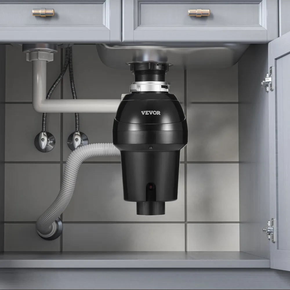 VEVOR Garbage Disposal 1 HP Continuous Food Waste Disposer 3270 RPM EZ Connect