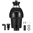 VEVOR Garbage Disposal 1 HP Continuous Food Waste Disposer 3270 RPM EZ Connect