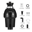 VEVOR Garbage Disposal 1 HP Continuous Food Waste Disposer 3270 RPM EZ Connect