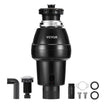 VEVOR Garbage Disposal 3/4 HP Continuous Food Waste Disposer 3250 RPM EZ Connect