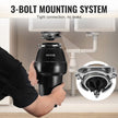 VEVOR Garbage Disposal 3/4 HP Continuous Food Waste Disposer 3260 RPM 3-Bolt