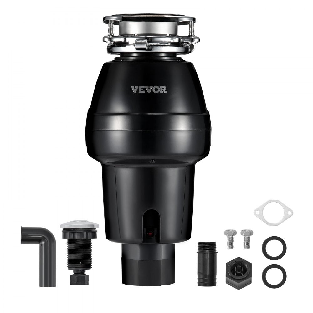 VEVOR Garbage Disposal 3/4 HP Continuous Food Waste Disposer 3260 RPM 3-Bolt