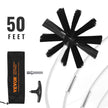 VEVOR 50 FEET Dryer Vent Cleaner Kit, 37 Pieces Duct Cleaning Brush, Reinforced Nylon Dryer Vent Brush, Dryer Cleaning Tools Lint Remover with Flexible Lint Trap Brush, Clamp Connectors