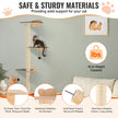 VEVOR Wall Mounted Cat Shelves Tree with Platform Tree-Shaped Cat Furniture Set