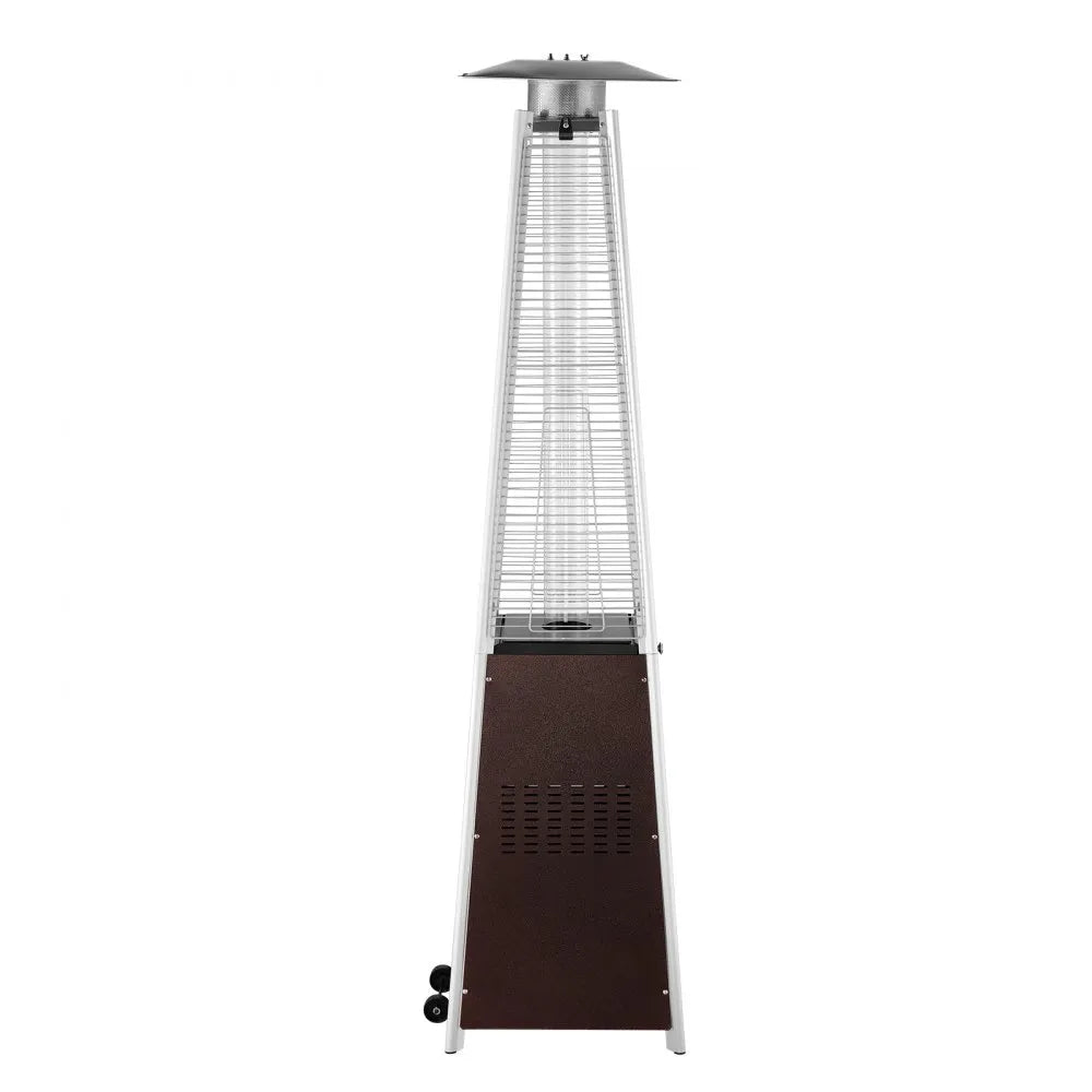 VEVOR Propane Patio Heater 48000BTU Pyramid w/Wheels for Outdoor Patio Bronze