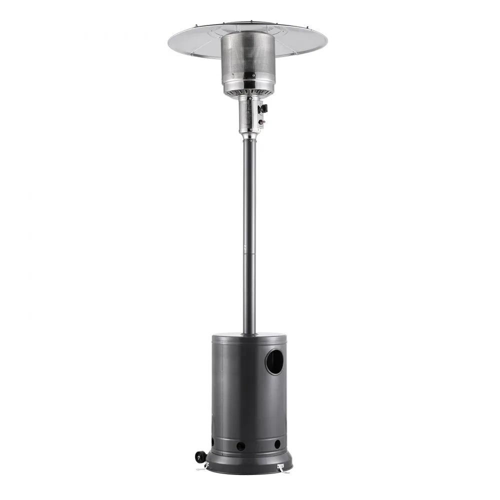 VEVOR Propane Patio Heater 50000BTU Tall Hammered w/Wheels Outdoor Silver Gray