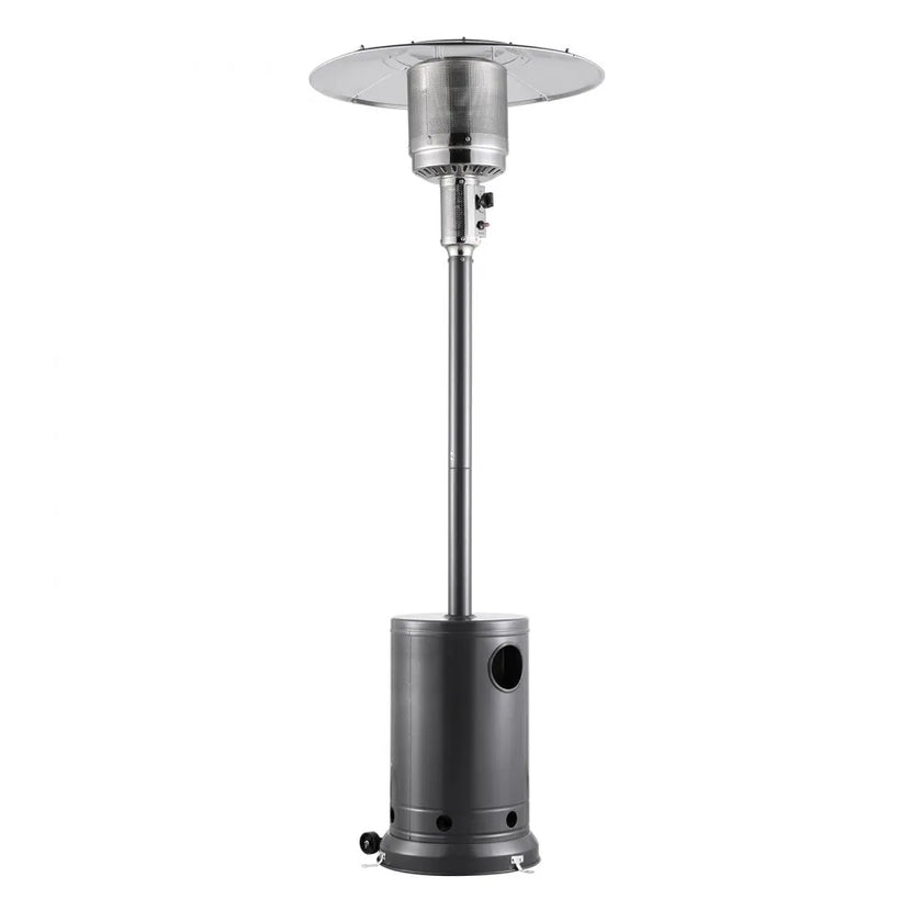 VEVOR Propane Patio Heater 50000BTU Tall Hammered w/Wheels Outdoor Silver Gray