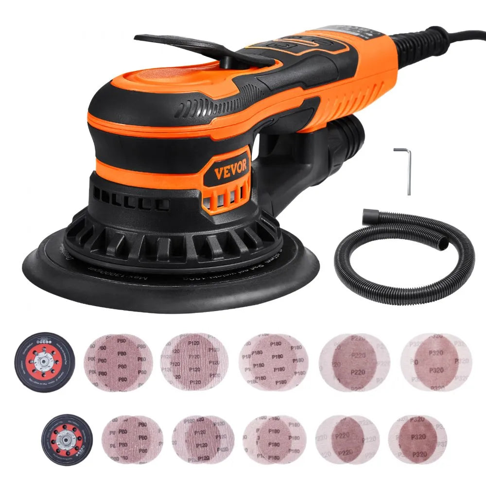 VEVOR Random Orbital Sander 5 & 6-Inch Brushless Orbital Sander Sander 10000 PRM