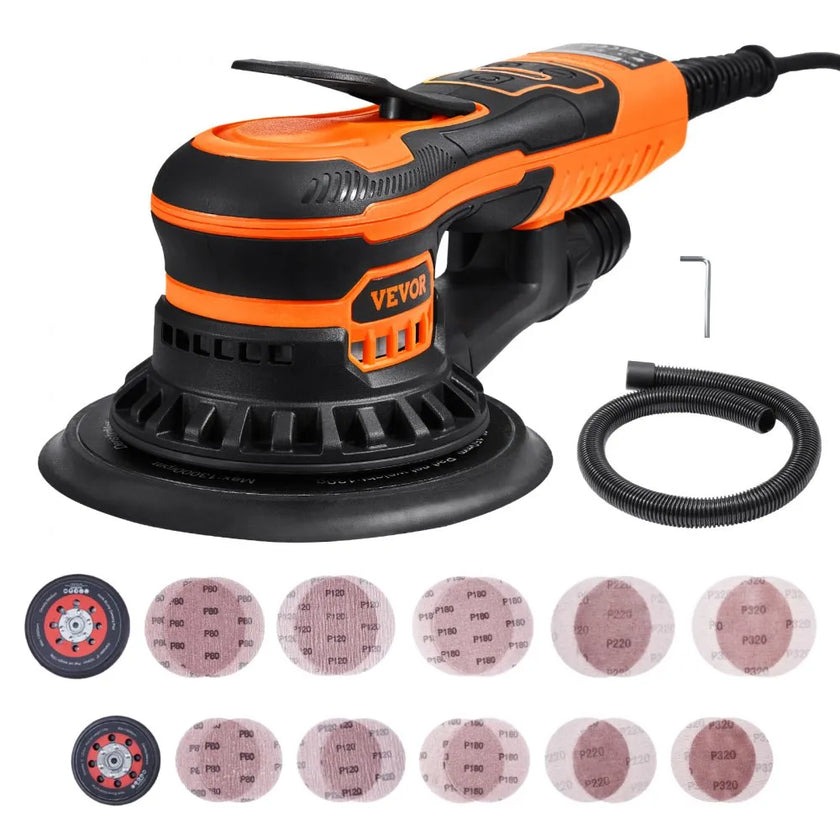 VEVOR Random Orbital Sander 5 & 6-Inch Brushless Orbital Sander Sander 10000 PRM