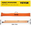 VEVOR Load Height Measuring Stick, 20 ft Sturdy Fiberglass Truck Height Stick with Adjustable Pole, Non-conductive Truck Height Measuring Stick with Carrying Bag, Height Stick for Trucks, Car Haulers