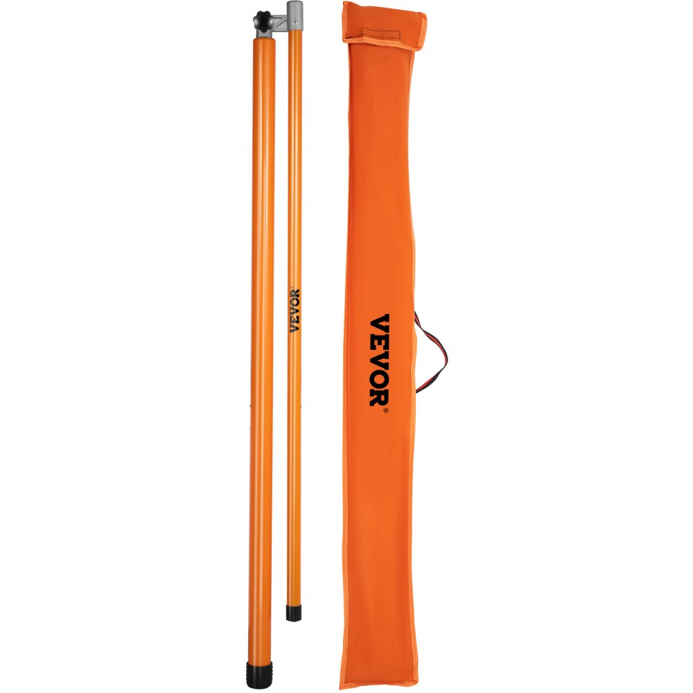 VEVOR Load Height Measuring Stick, 20 ft Sturdy Fiberglass Truck Height Stick with Adjustable Pole, Non-conductive Truck Height Measuring Stick with Carrying Bag, Height Stick for Trucks, Car Haulers
