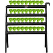 VEVOR Hydroponics Growing System, 36 Sites 4 Layers, Dark Grey PVC Pipes Hydroponic Grow Kit with Water Pump, Timer, Baskets and Sponges for Fruits, Vegetables, Herb