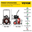 100' x 3/8'' Drain Cleaner 370W Drain Cleaning Machine Sewer Clog w/ Cutters 1700R/min