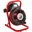 VEVOR 50 Ft x 1/2 Inch Drain Cleaner Machine Best fit 1”(25mm) to 4”(100mm) Pipes Drain Cleaning Machine Portable Drain Auger Cleaner with 4 Cutters Electric Drain Auger Plumbing Tool (50Ft x 1/2In)