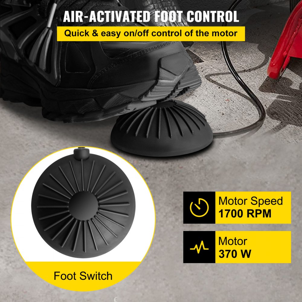 VEVOR 75 Ft x 3/8Inch Drain Cleaner Machine fit 1 Inch (25mm) to 4 Inch(100mm) Pipes 370W Open Drain Cleaning Machine Portable Electric Drain Auger with Cutters Glove Drain Auger Cleaner Sewer