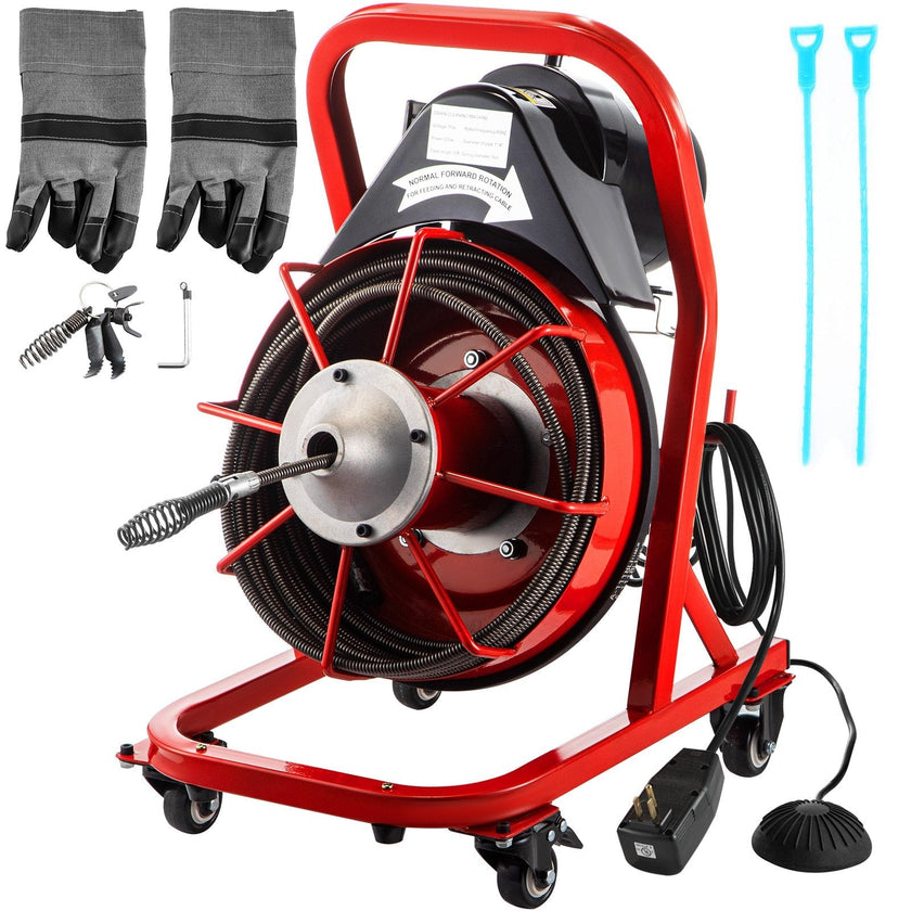 VEVOR Electric Drain Auger, 75\' x 3/8\