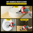 VEVOR 26 Ft Portable Electric Drain Auger Best fit 0.8Inch (20mm)-2.6Inch (65mm) Pipes Electric Drain Snake Lightweight Drain Cleaner Machine Drain Cleaning, Red