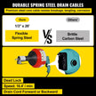 VEVOR 26 Ft Portable Electric Drain Auger Best fit 0.8Inch (20mm)-2.6Inch (65mm) Pipes Electric Drain Snake Lightweight Drain Cleaner Machine Drain Cleaning, Red