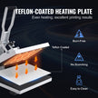 VEVOR Heat Press Machine, 15x15in / 38x38cm, Clamshell Sublimation Transfer Printer with Teflon Coated, Digital Precise Heat Control, Silica-Gel Sponge Powerpress for T-Shirt Bag Pad, White