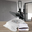 VEVOR Heat Press Machine, 15x15in / 38x38cm, Clamshell Sublimation Transfer Printer with Teflon Coated, Digital Precise Heat Control, Silica-Gel Sponge Powerpress for T-Shirt Bag Pad, Black