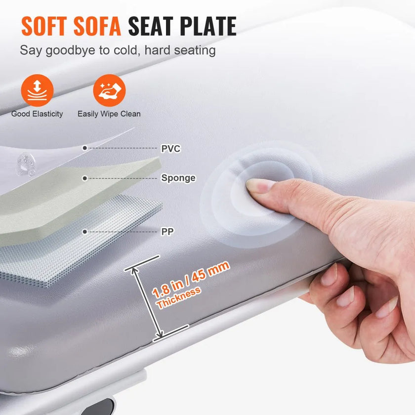 VEVOR Tub Transfer Bench for Bathtub 500lbs, Shower Seats for Adults, Lightweight Shower Bench for Elderly and Disabled with Padded Seat,  Non-Slip Bath Seats with Armrest and Reversible Backrest
