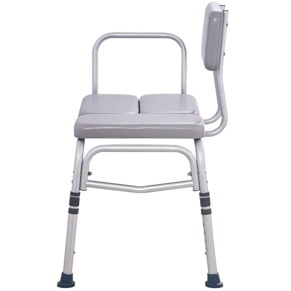 VEVOR Tub Transfer Bench for Bathtub 500lbs, Shower Seats for Adults, Lightweight Shower Bench for Elderly and Disabled with Padded Seat,  Non-Slip Bath Seats with Armrest and Reversible Backrest