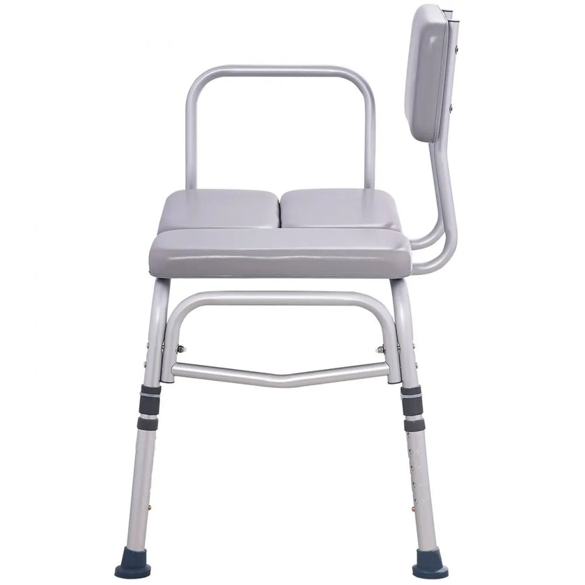 VEVOR Tub Transfer Bench for Bathtub 500lbs, Shower Seats for Adults, Lightweight Shower Bench for Elderly and Disabled with Padded Seat,  Non-Slip Bath Seats with Armrest and Reversible Backrest