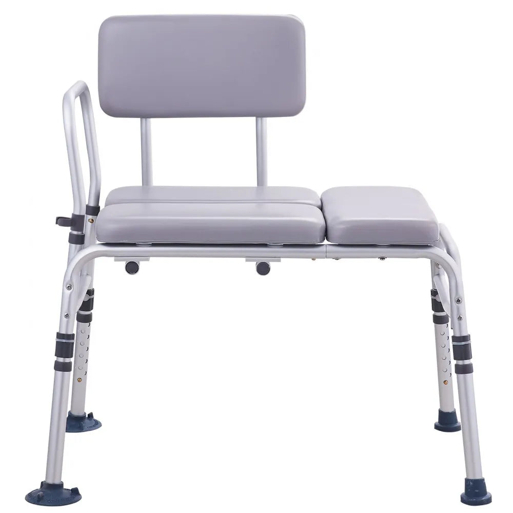 VEVOR Tub Transfer Bench for Bathtub 500lbs, Shower Seats for Adults, Lightweight Shower Bench for Elderly and Disabled with Padded Seat,  Non-Slip Bath Seats with Armrest and Reversible Backrest