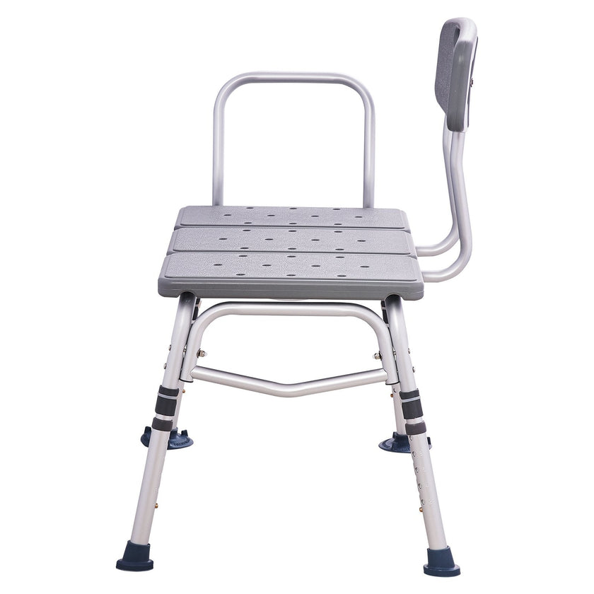 VEVOR Tub Transfer Bench for Bathtub, Adjustable Shower Seats for Adults, Lightweight Shower Bench for Elderly and Disabled, Non-Slip Bath Seats with Armrest and Reversible Backrest, 400lbs Capacity