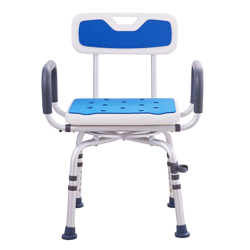 VEVOR Shower Chair 360° Swivel Tub Shower Seat with Armrests & Backrest 400lbs