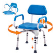 VEVOR Shower Chair 360° Swivel Shower Seat & Pivoting Arms Padded Seat 300LBS