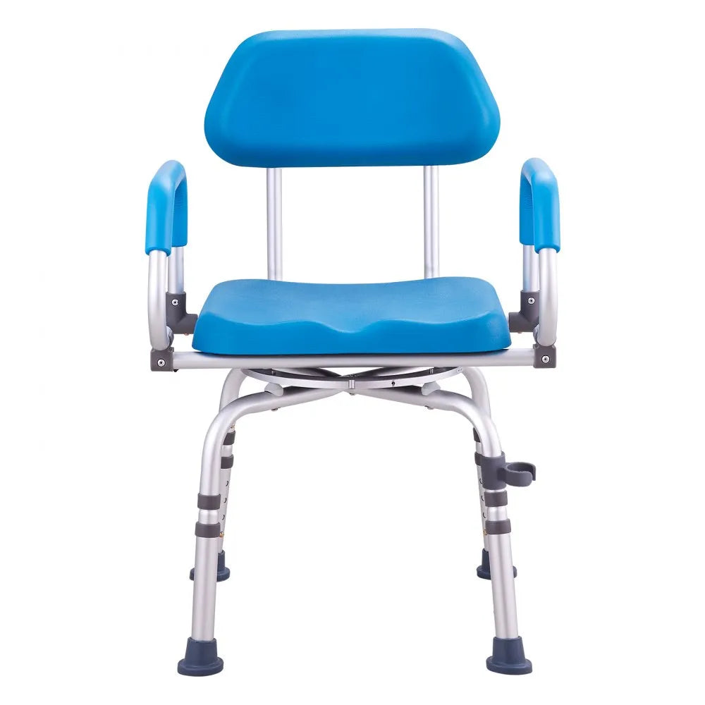 VEVOR Shower Chair 360° Swivel Shower Seat & Pivoting Arms Padded Seat 300LBS