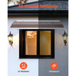 VEVOR Exterior Door & Window Awning, Polycarbonate, Brown