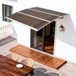VEVOR Exterior Door & Window Awning, Polycarbonate, Brown