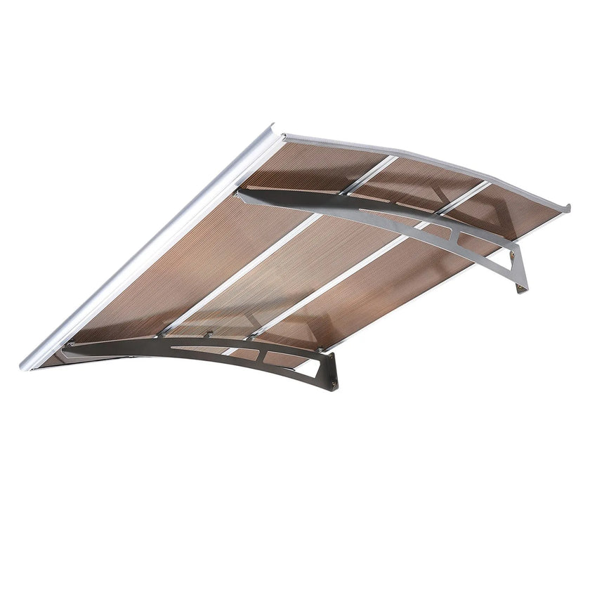 VEVOR Exterior Door & Window Awning, Polycarbonate, Brown