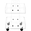 VEVOR Acrylic Cart, 2 Tier, 0.3 in Thickened Board, Holds Up to 66 lbs, Acrylic Side Table with Lockable Swivel Wheels, for Office School Home, 13.4