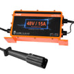 VEVOR 48 Volt Golf Cart Battery Charger, 15 AMP, Smart Battery Charger with G29 Plug, Compatible with Lead-Acid AGM/GEL/EFB MF Flooded NMC LiFePO4 Batteries for Yamaha, IP67 Waterproof ETL Certified