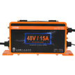 VEVOR 48 Volt Golf Cart Battery Charger, 15 AMP, Smart Battery Charger with 3-Pin Round Plug, Compatible with Lead-Acid AGM/GEL/EFB MF Flooded NMC LiFePO4 Batteries for Club Car, IP67 ETL Certified