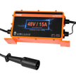 VEVOR 48 Volt Golf Cart Battery Charger, 15 AMP, Smart Battery Charger with 3-Pin Round Plug, Compatible with Lead-Acid AGM/GEL/EFB MF Flooded NMC LiFePO4 Batteries for Club Car, IP67 ETL Certified