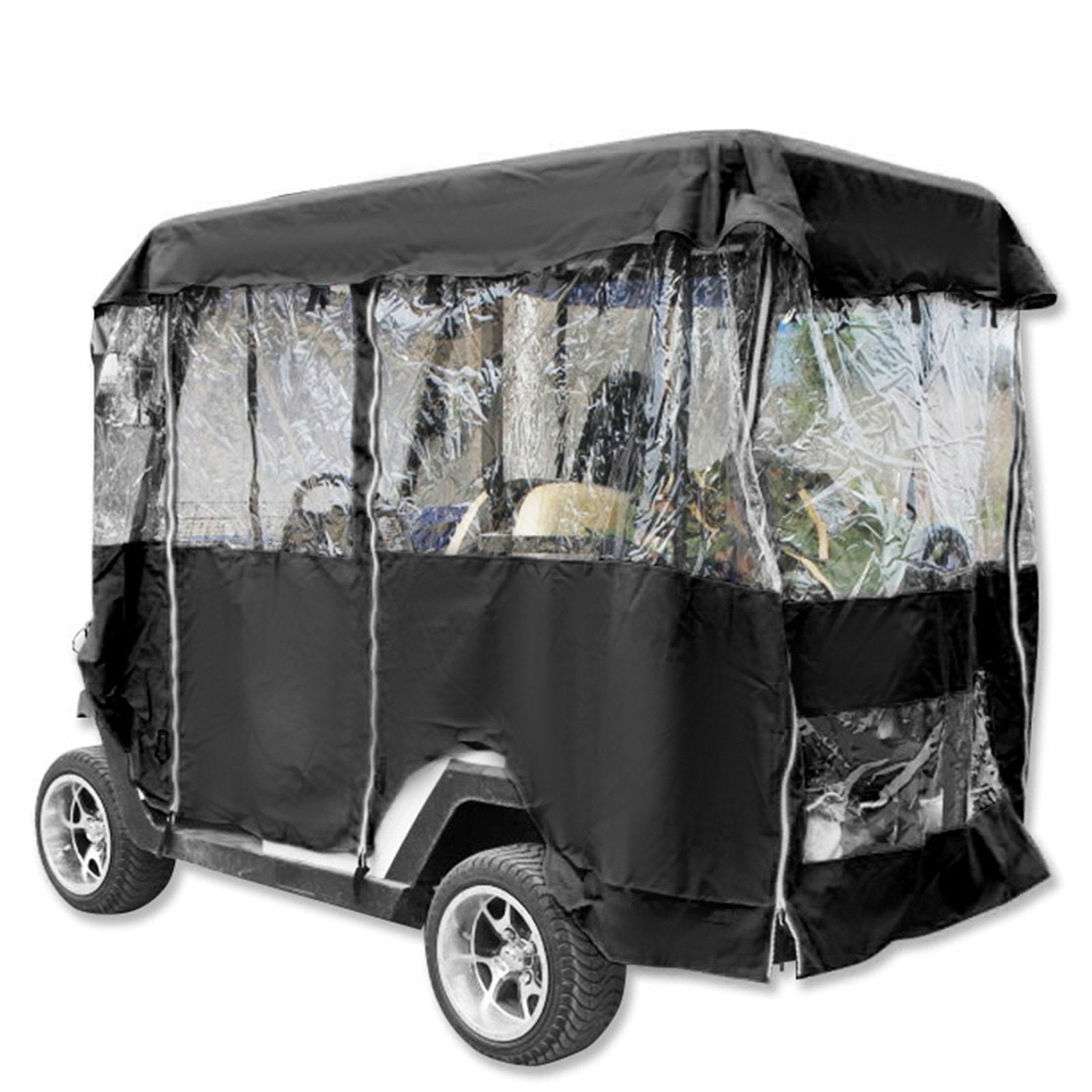 VEVOR Golf Cart Enclosure, 4-Person Golf Cart Cover, 4-Sided Fairway Deluxe, 300D Waterproof Driving Enclosure with Transparent Windows, Fit for EZGO, Club Car, Yamaha Cart