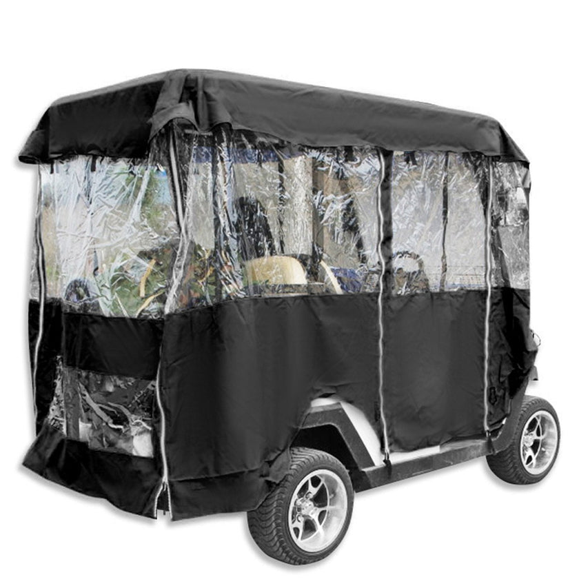 VEVOR Golf Cart Enclosure, 4-Person Golf Cart Cover, 4-Sided Fairway Deluxe, 300D Waterproof Driving Enclosure with Transparent Windows, Fit for EZGO, Club Car, Yamaha Cart