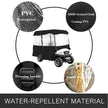 VEVOR Black Golf Cart Covers Portable 4 Sided Transparent Golf Cart Waterproof Cover Golf Cart Seat Covers
