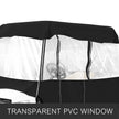VEVOR Black Golf Cart Covers Portable 4 Sided Transparent Golf Cart Waterproof Cover Golf Cart Seat Covers