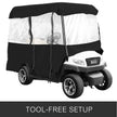 VEVOR Black Golf Cart Covers Portable 4 Sided Transparent Golf Cart Waterproof Cover Golf Cart Seat Covers