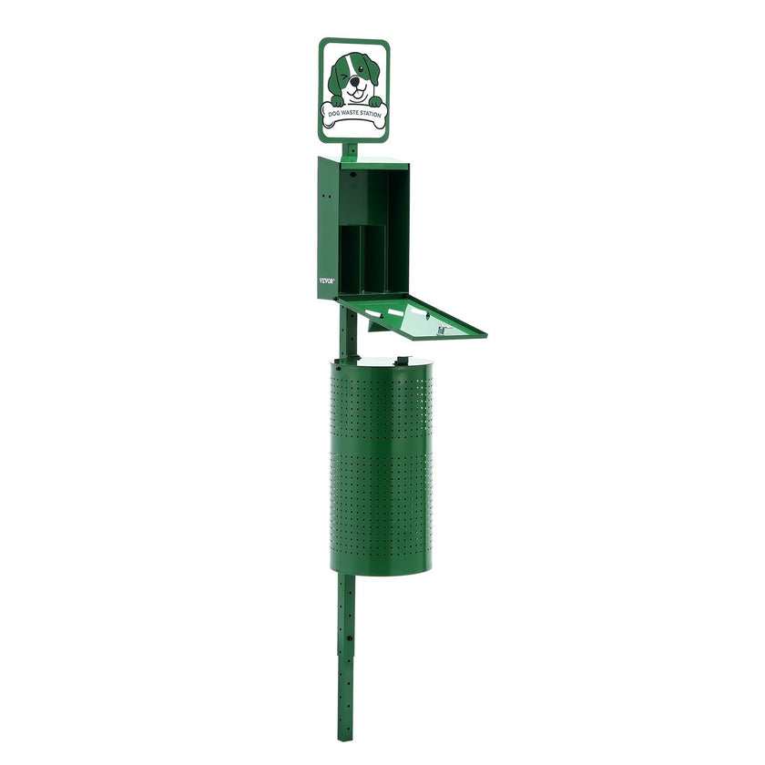 VEVOR Dog Waste Station 11.5 Gallons Outdoor Dog Poop Station with 600 Bags