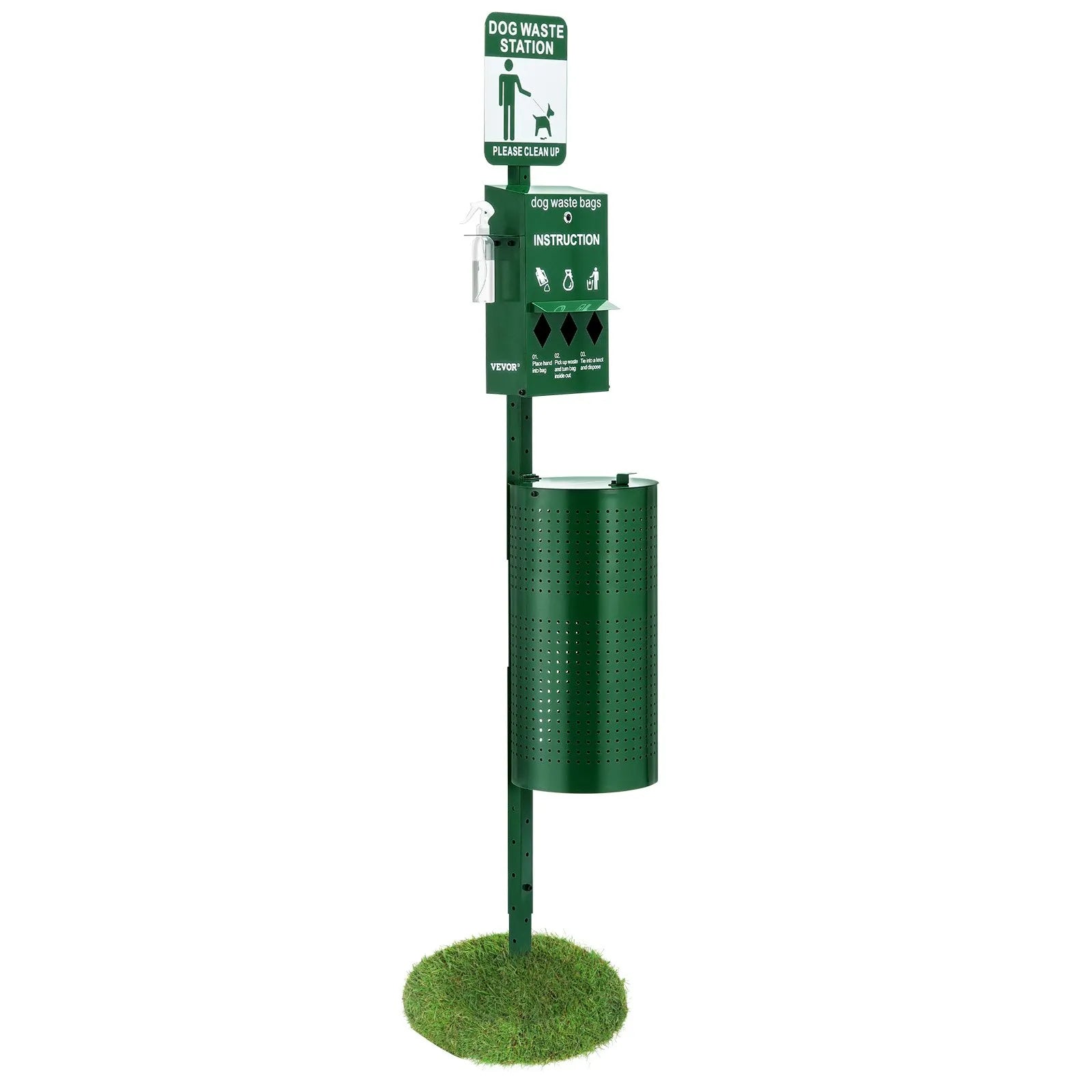 VEVOR Dog Waste Station with 600 Dog Poop Bags Commercial Park Pet Poop Station