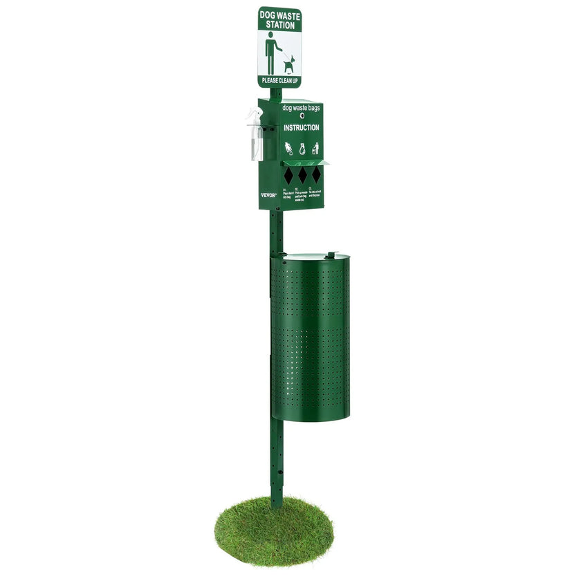 VEVOR Dog Waste Station with 600 Dog Poop Bags Commercial Park Pet Poop Station