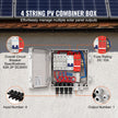VEVOR Solar PV Combiner Box 4 String 10A for Solar Panel System ABS Case IP65